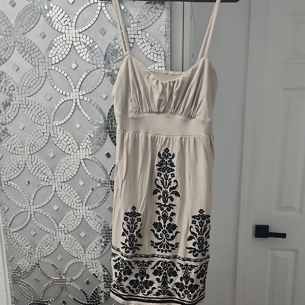 Elegant Cream and Black Dress